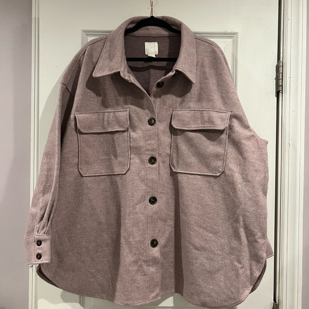 Lilac colored shacket
